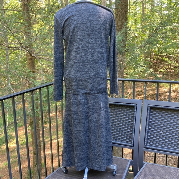 Pescara dark gray dress with pockets and rope belt sz. L - Picture 4 of 5